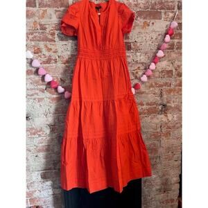 Quince 100% Organic Cotton Poplin Tiered Maxi Dress